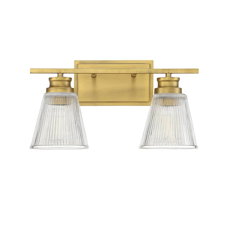 Meridian M80040 2 Light 16" Wide Bathroom Vanity Light with Ribbed