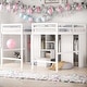 preview thumbnail 1 of 9, Multifunctional Design Double Twin Loft Beds White