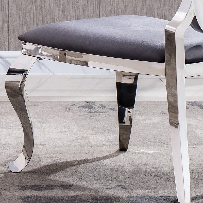 Dining Chair With Oval Backrest Set Of 2