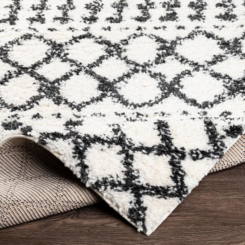 Jai Moroccan Stripe Plush Area Rug