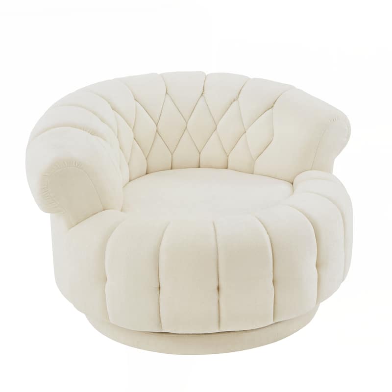 Accent Chair 360°Swivel Chair Sofa Barrel Swivel Chair Round Club Chair