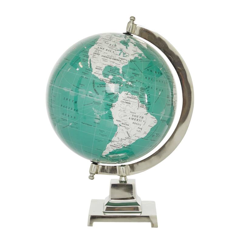 Teal Aluminum Metal Globe