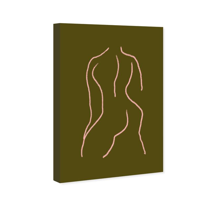 Wynwood Studio Canvas People and Portraits Derriere Green and Army Green Modern & Contemporary Wall Art Canvas Print