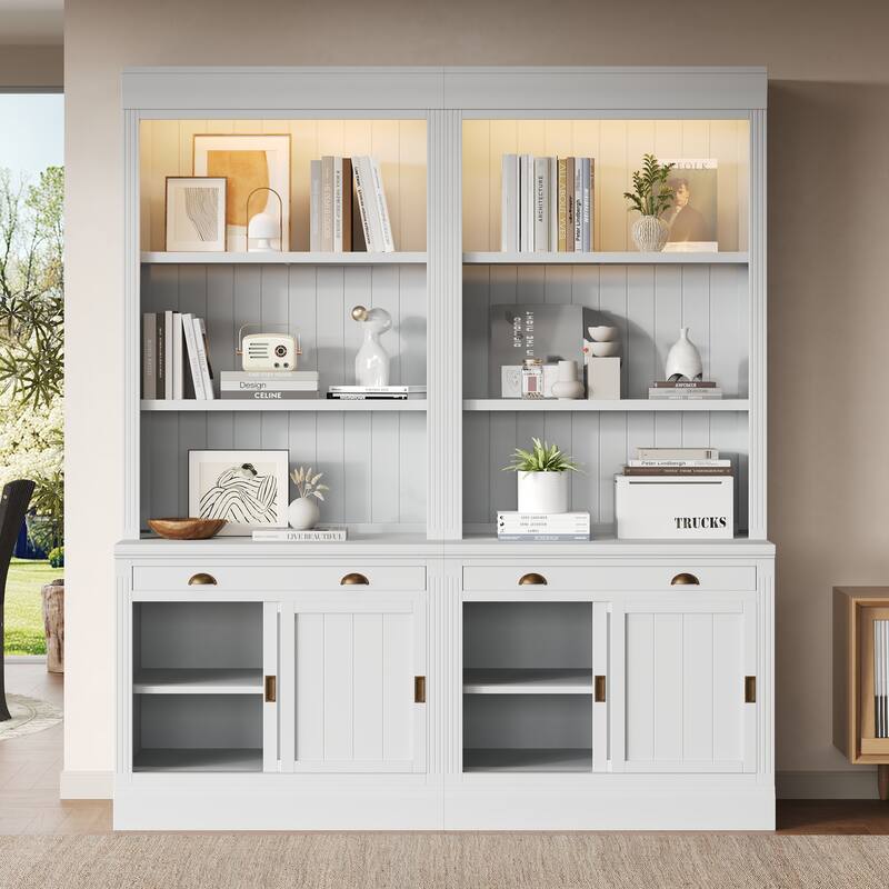 Modern Bookcase Suite with Sliding Doors
