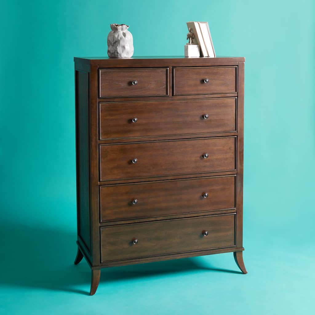 SAFAVIEH Couture Tobias 6-Drawer Tall Dresser, Fully Assembled