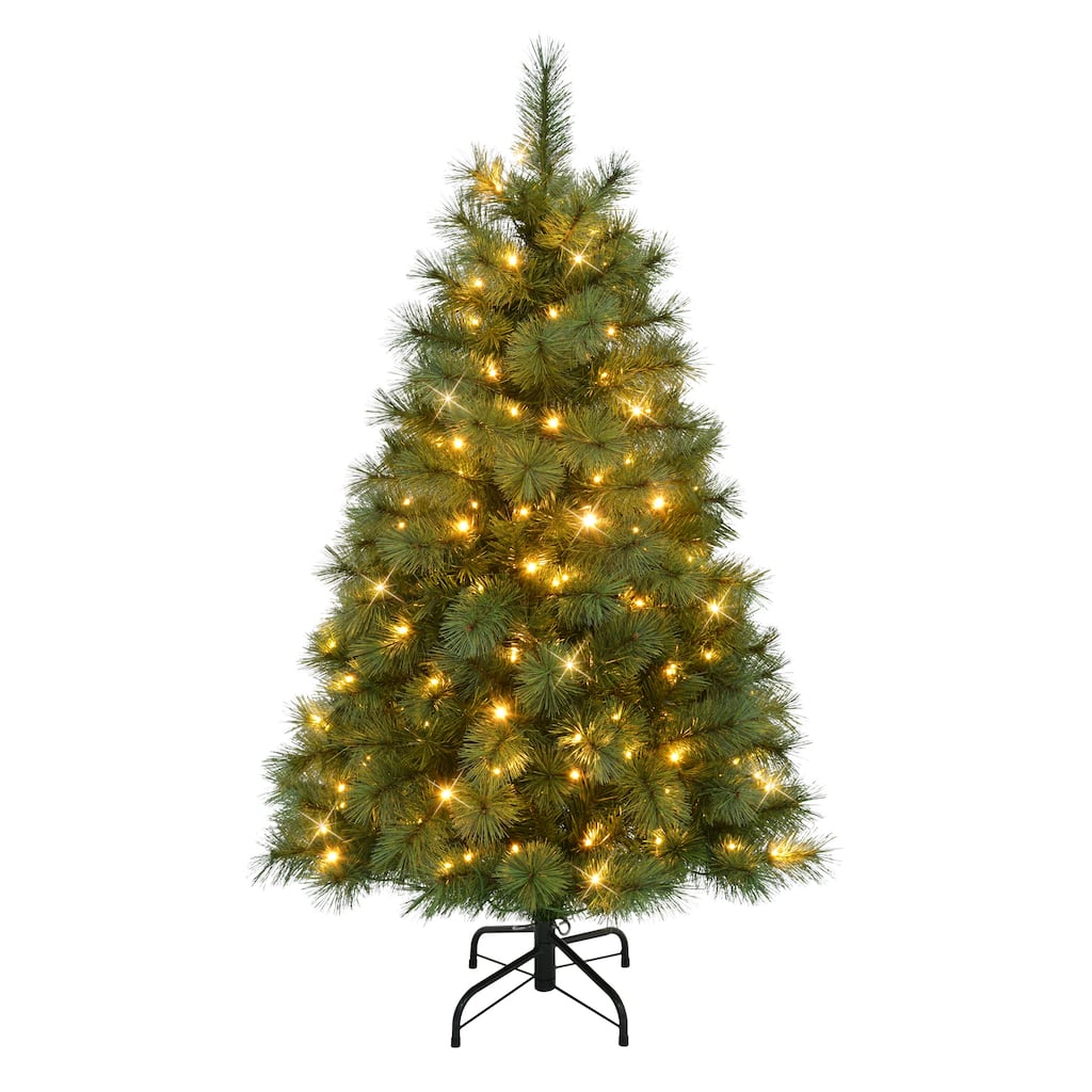 Puleo International 4.5' Pre-Lit Artificial Wyoming Pine Tree with Multi-Function LED Lights