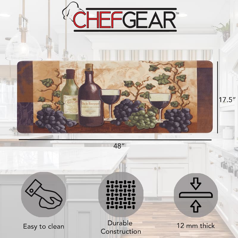Cabernet Wine Novelty Anti-Fatigue Kitchen Wellness Mat