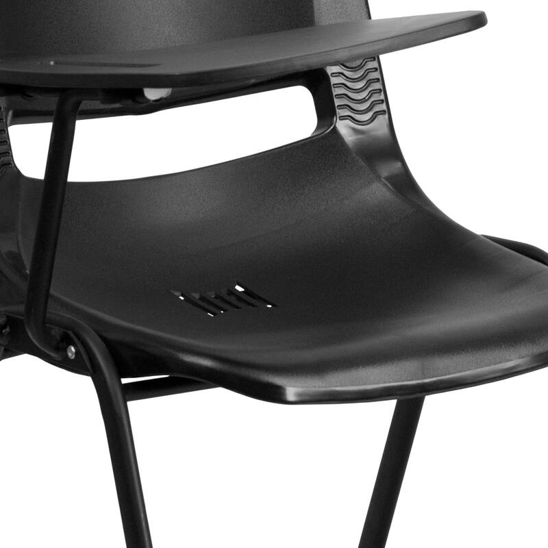 Ergonomic Shell Chair with Right Handed Flip-Up Tablet Arm