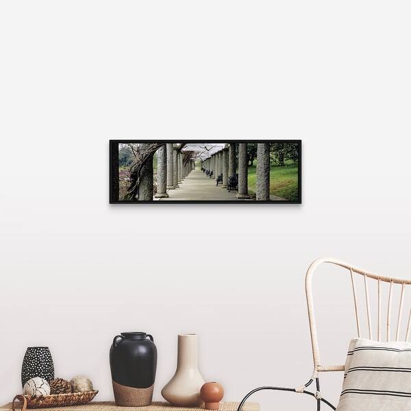 Shop Columns Along A Path In A Garden Maymont Richmond Virginia Black Float Frame Canvas Art Overstock 31185237