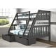 preview thumbnail 8 of 7, Twin over Full Mission Dark Grey Bunk Bed Twin Over Full - Storage