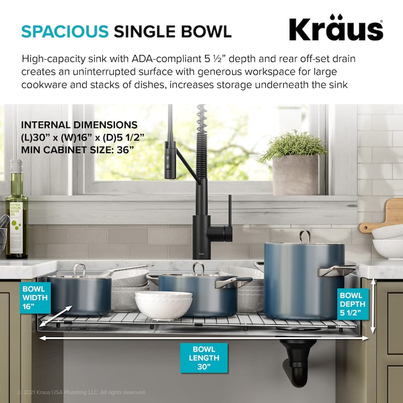 KRAUS Kore Workstation Undermount Stainless Steel Kitchen Sink