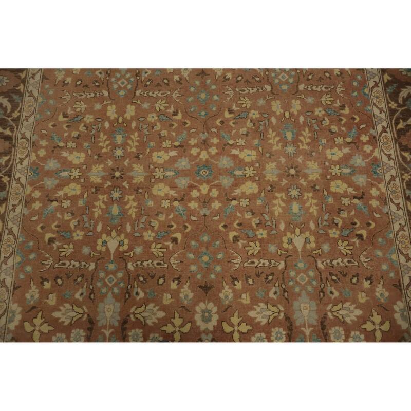 Hand Knotted Oriental 100% Wool Carpet Traditional All-Over Oranges & Rust Ziegler Area Rug - 10' 0'' X 6' 9''