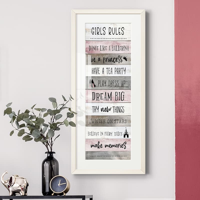 Girls Rules-Premium Gallery Framed Print