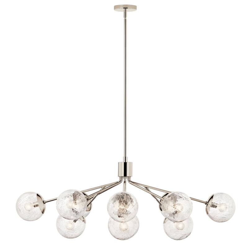 Kichler Lighting Silvarious Crackle Glass Convertible Chandelier