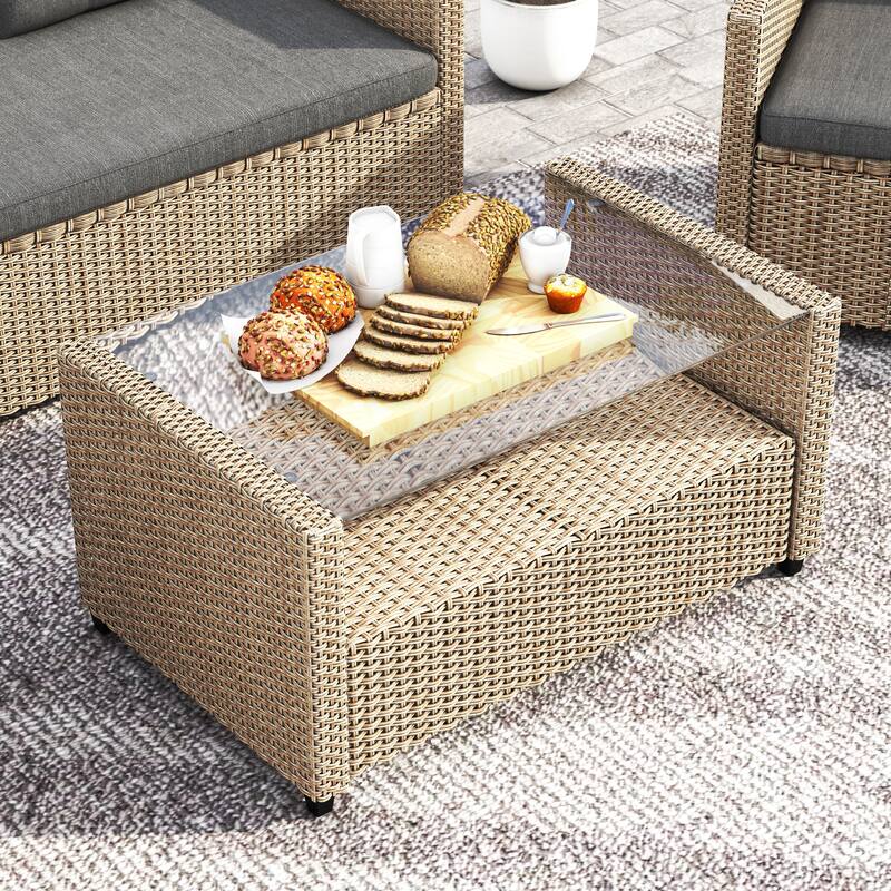 Corvus Armitage 8-piece Outdoor Wicker Sofa Set with Cushions