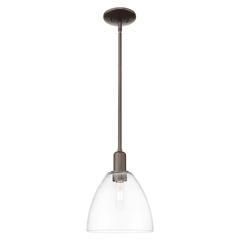 Innovations Lighting Endless Possibilities Arcadia - Bristol - 1 Light 9" Stem Hung Mini Pendant - Clear/Oil Rubbed Bronze