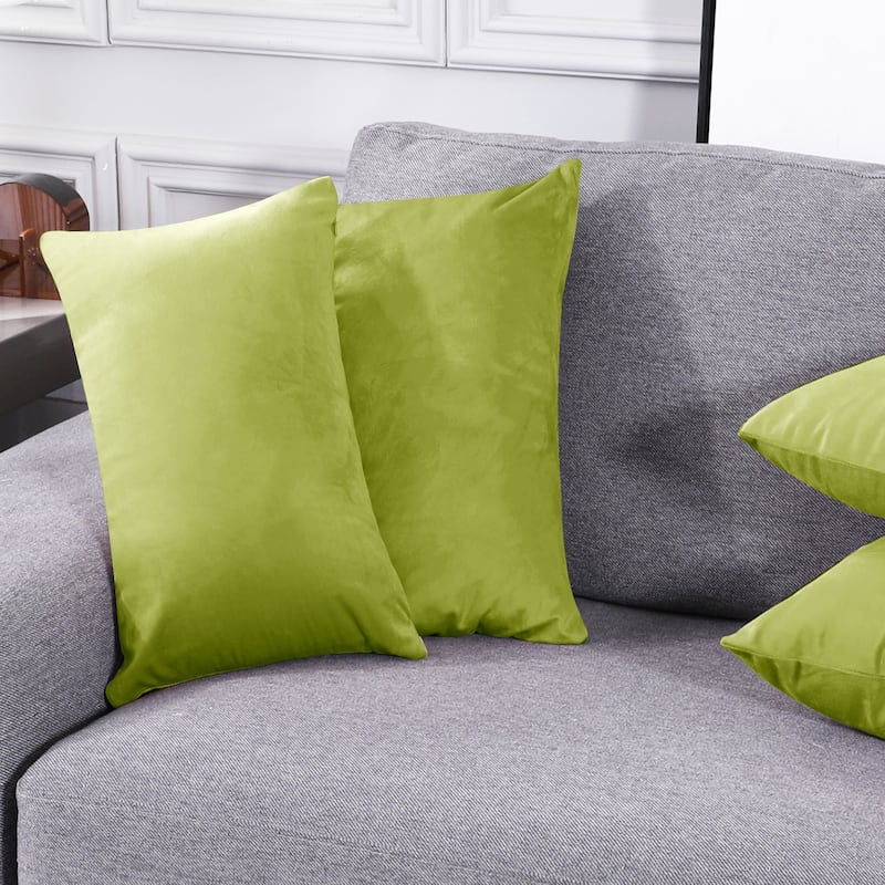 Deconovo Velvet Throw Pillow Covers 4 PCS (Cover Only)