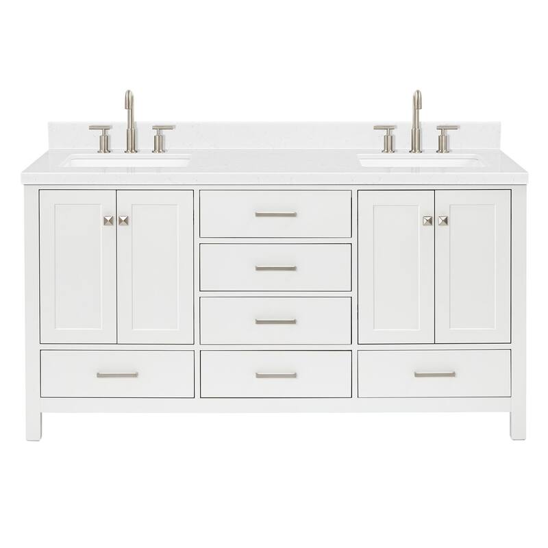 Ariel A066DCQRVO Cambridge 67" Free Standing Double Basin Vanity Set