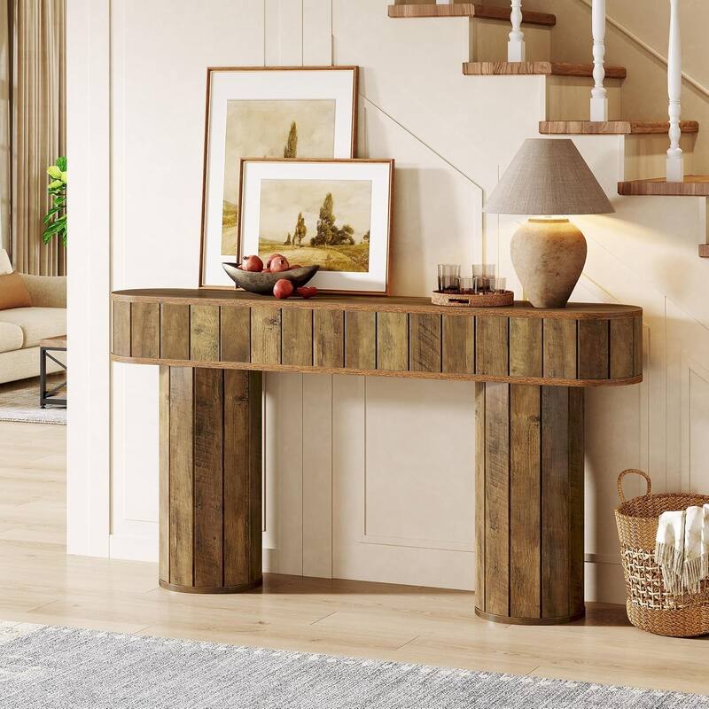63'' Farmhouse Entryway Console Table Sofa Table