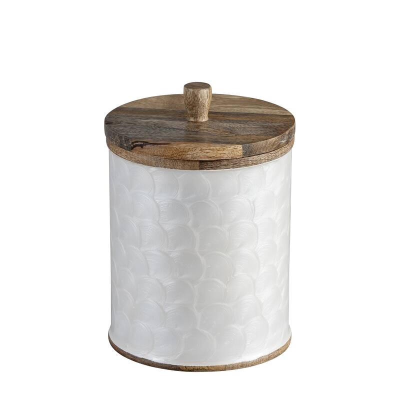 Mango Wood Canister Set of 2 Nested Pack