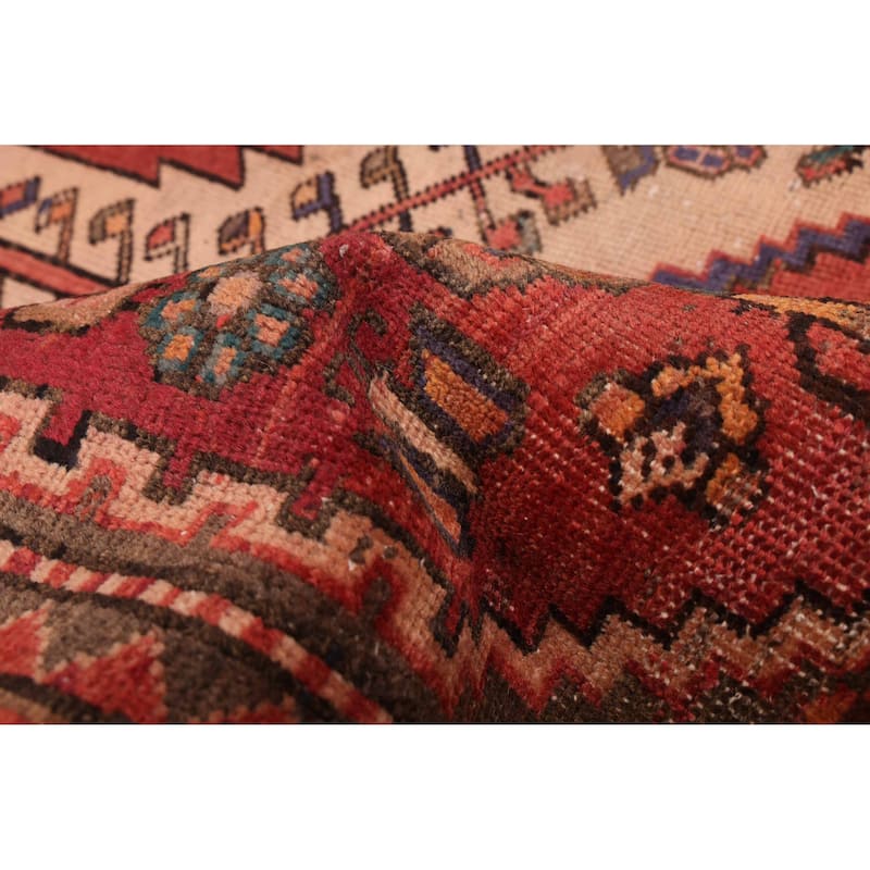 ECARPETGALLERY Hand-knotted Melis Vintage Red Wool Rug - 6'1 x 9'3