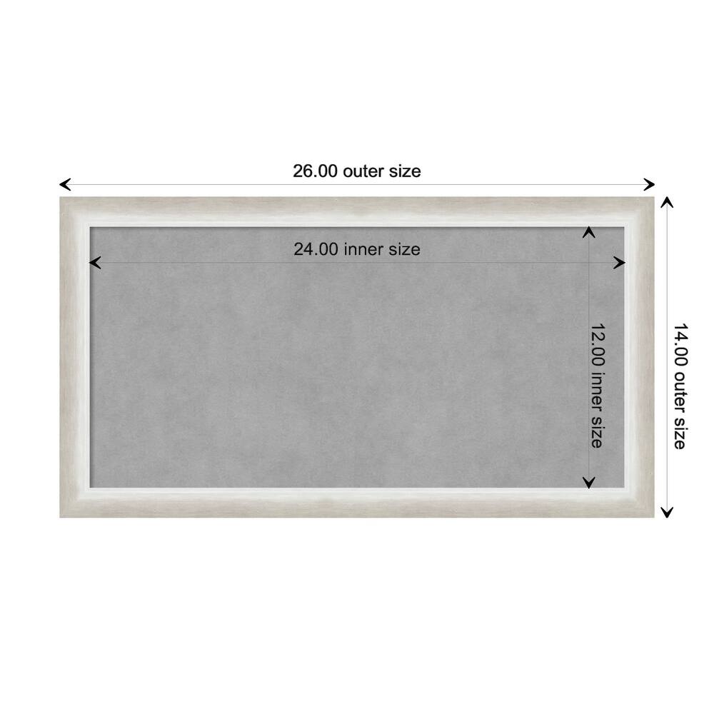 Amanti Art Two Tone Silver Framed Magnetic Board