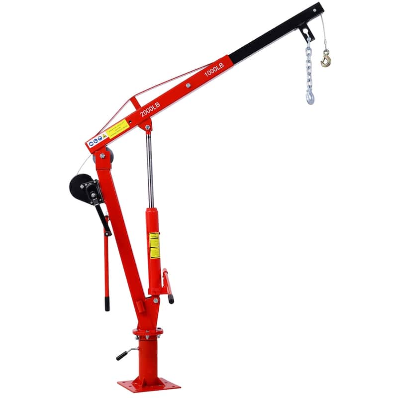Hydraulic Pickup Truck Crane,Pickup Truck Bed Hoist Jib Crane - Red
