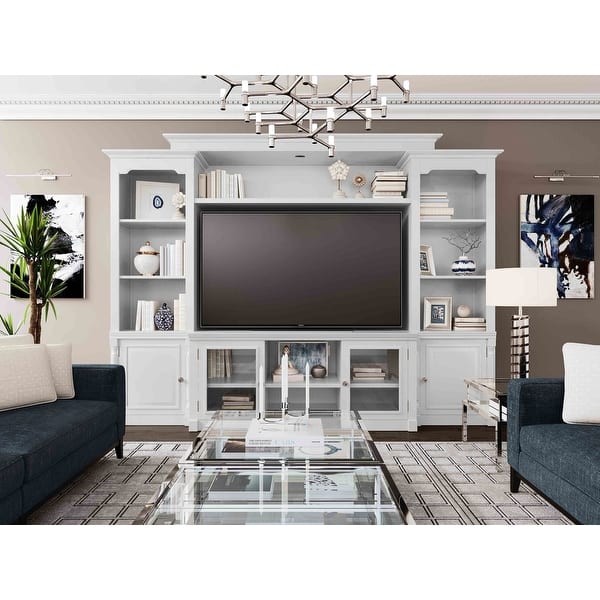 Virginia Solid Wood White Entertainment Center Bed Bath & Beyond