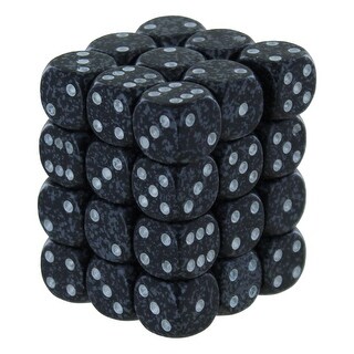 Chessex Opaque 12mm D6 Dice – Set Of 36, White & Black, CHESSEX Factory