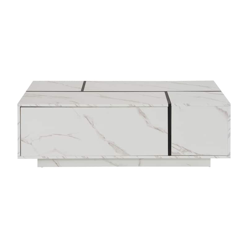 47.2" Coffee Table with Sliding Top & Hidden Storage
