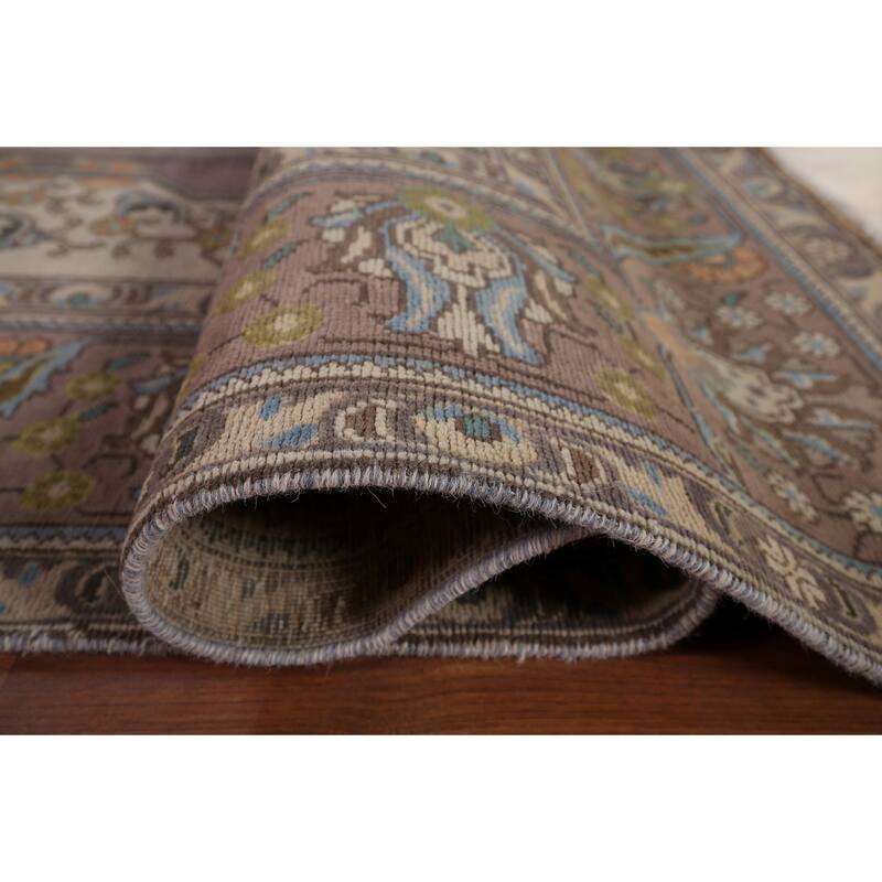 Tabriz Persian Vintage Area Rug Living Room Handmade Wool Carpet - 9'3" x 12'9"