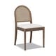 preview thumbnail 7 of 15, Panama 18" Curved Cane Rattan Boucle Upholstered Dining Chair (Set of 2)
