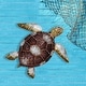 preview thumbnail 4 of 7, Sea Turtle Wall Decor With Brown Checkered Shell - 4 x 24 x 21