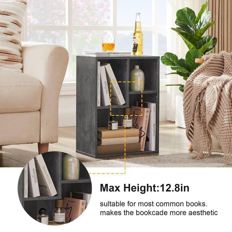 VECELO Wide Wood Organizer Bookcase Sets