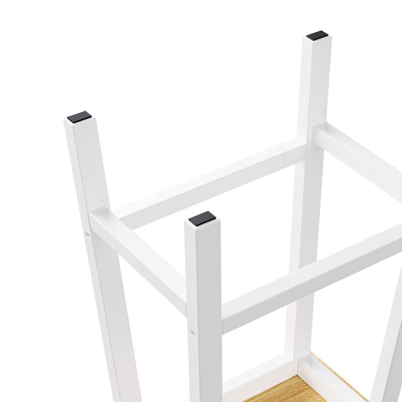 48" Kitchen Island with 2 Bar Stools, Power Outlet, Drop Leaf & Storage Drawers