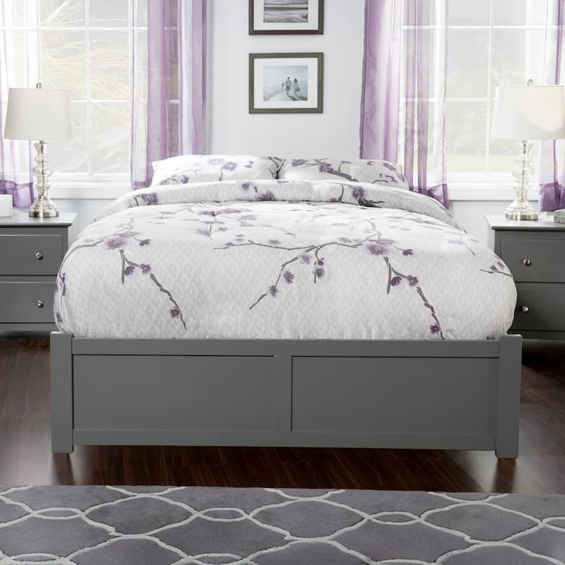 AFI Concord Full Platform Bed with Footboard & Full Trundle