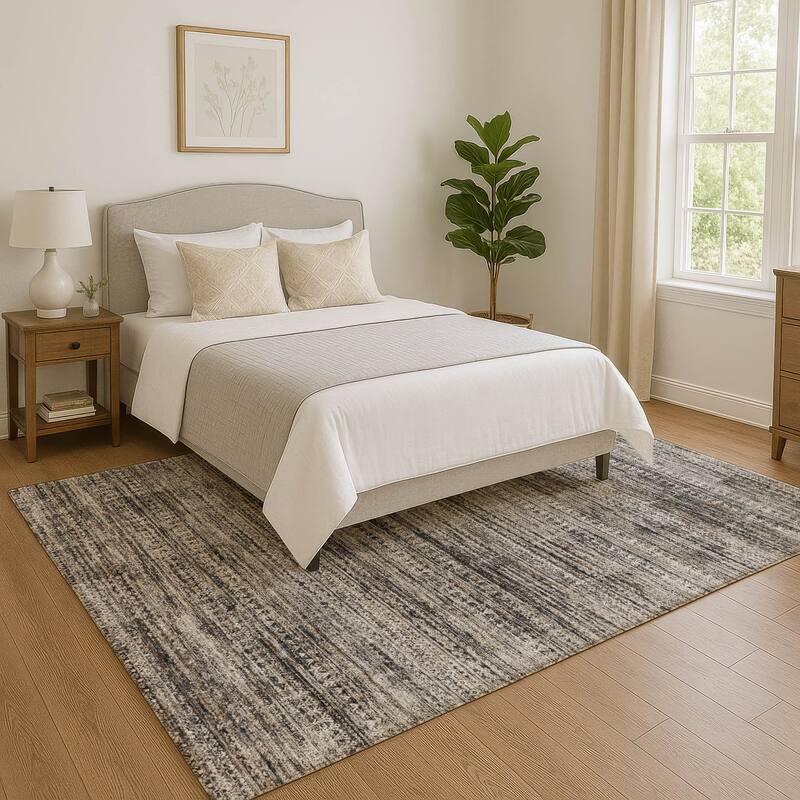 Premium Washable Super Soft Ombre Stripes Mayfield Rug - Taupe - 10' x 14'