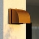 preview thumbnail 1 of 9, VAXCEL Walsh 1-Light Dusk to Dawn Sensor Outdoor Wall Sconce, LED Compatible, Dark Sky Compliant Address Illumination 7-in W x 4.75-in H x 4-in D - Warm Brass
