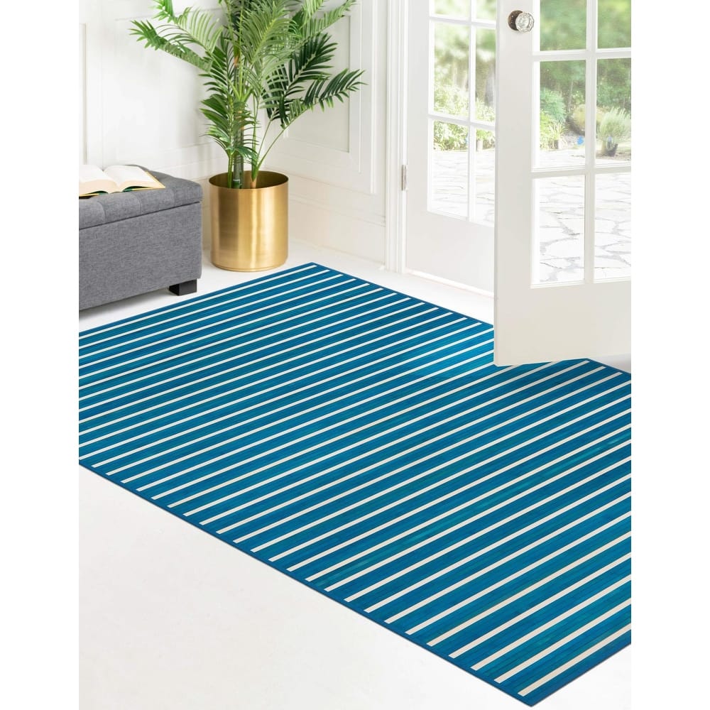 Solid/Striped Brezoi Collection Area Rug