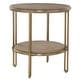 preview thumbnail 3 of 2, Uttermost Elise Round Brass Side Table - 23"H x 22"W x 22"D