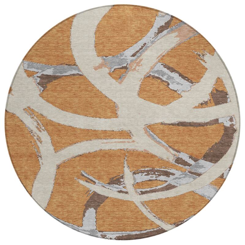 HomeRoots Abstract Transitional Rectangle Outdoor Rug