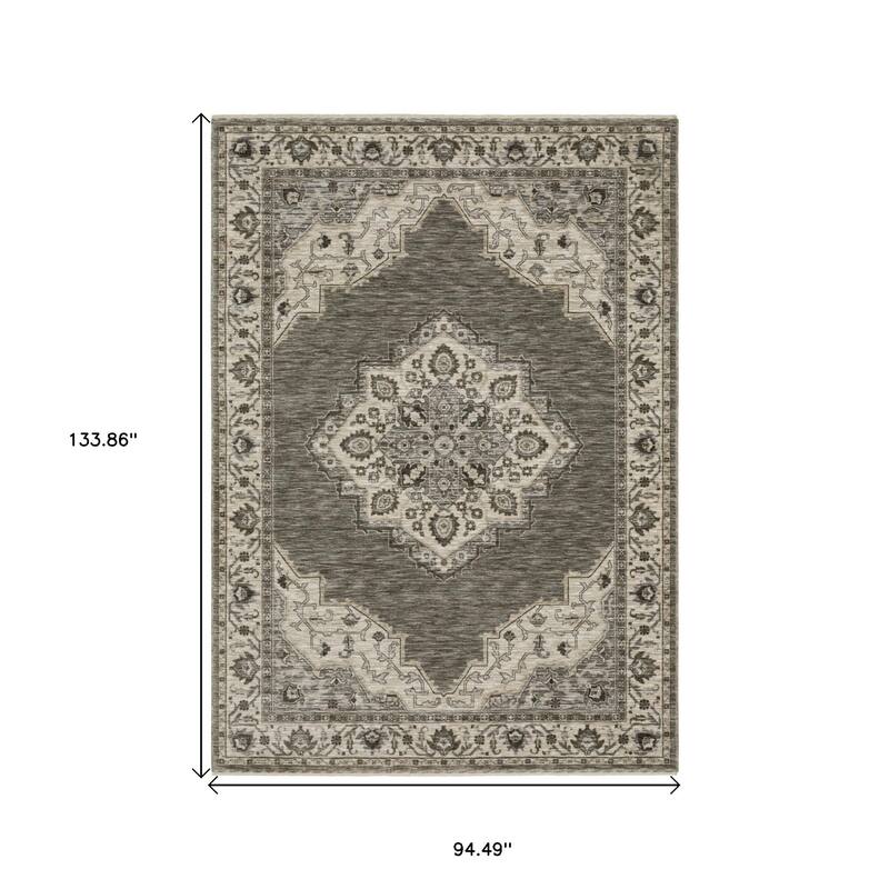 HomeRootsMedallion Traditional Rectangle Area Rug
