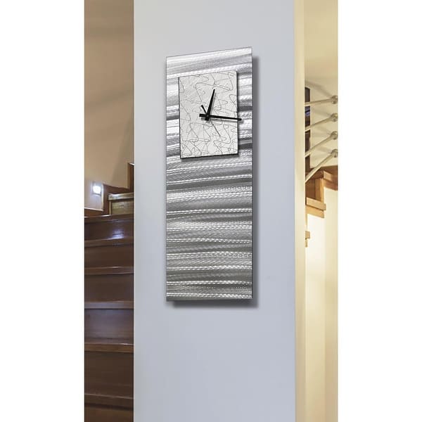 Statements2000 Modern Metal Wall Clock Art Abstract Decor By Jon Allen Radiance Clock 24 X 9 Overstock 27545421
