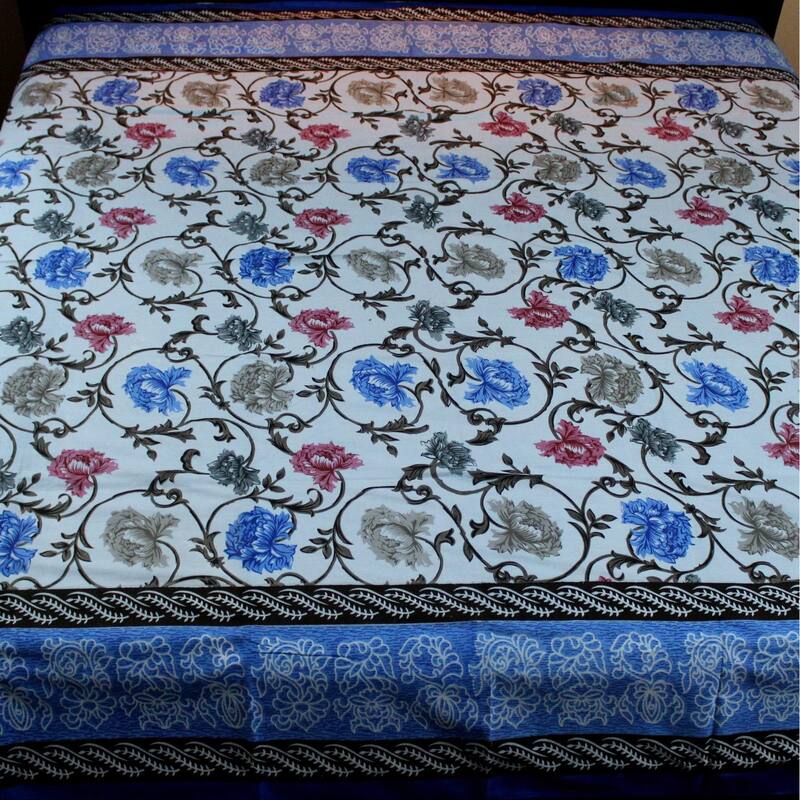 Floral Bloom Print Cotton Tablecloth