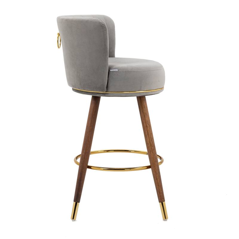 Counter Height Bar Stools Set of 2 for Kitchen Counter Solid Wood Legs