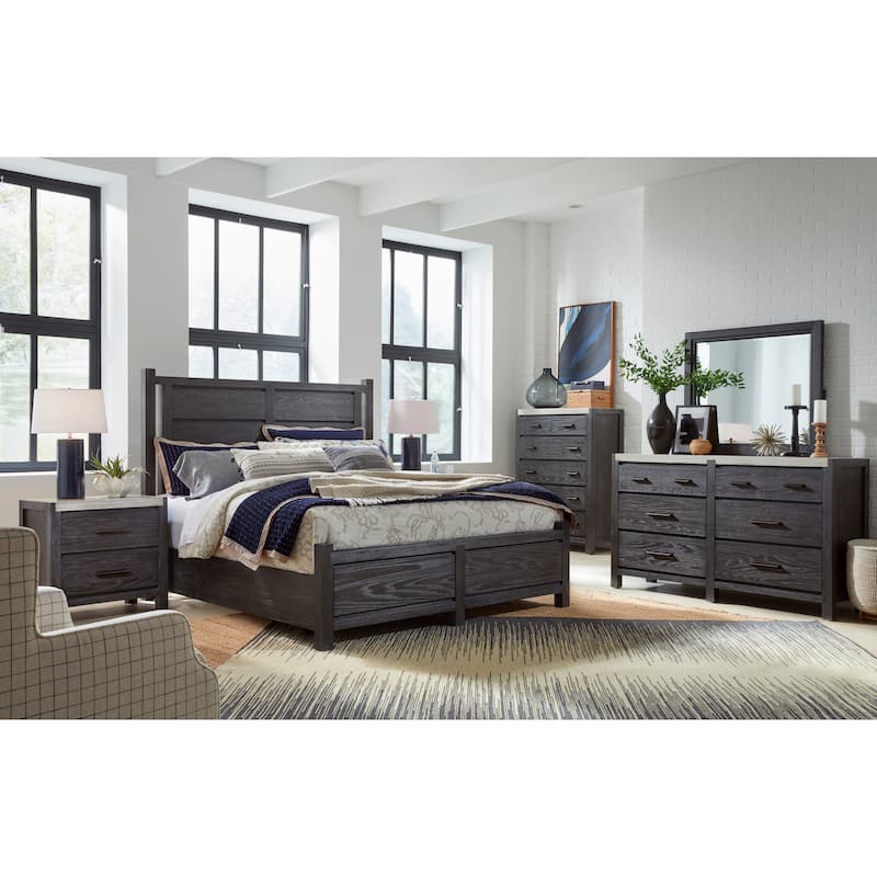 Magnussen Home Plum Creek Ravenwood Black Drawer Nightstand