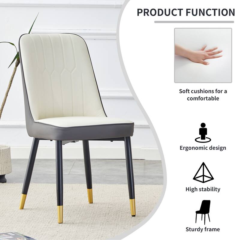 Modern PU Leather Dining Chair ,Set of 2