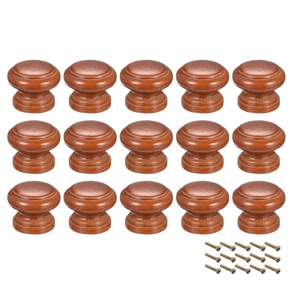 Round Pull Knob Handle 30mm Dia Cabinet Furniture Bedroom Kitchen Drawer 15pcs - 30mmx24mm(D*H)-15pcs