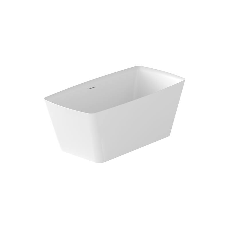 A&E Bath Chester Glossy White Freestanding Rectangle Bathtub