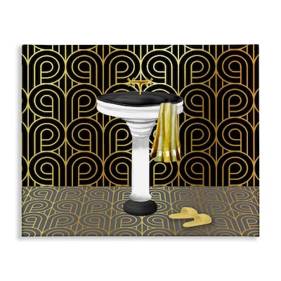 Stupell Bathroom Sink Deco Style Canvas Wall Art Design By Conrad Knutsen